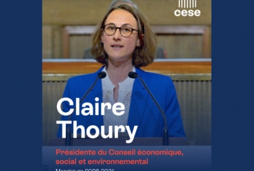 Claire Thoury élue présidente du CESE : la société civile prend toute sa place